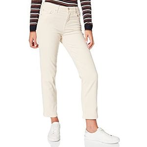7 For All Mankind Dames The Straight Crop Corduroy Winter White Broek