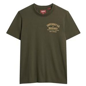 Superdry Workwear Flock Graphic T-shirt M1011906A Khaki Marl, maat 2XL, Heren - Gebreide sweatshirts, XXL