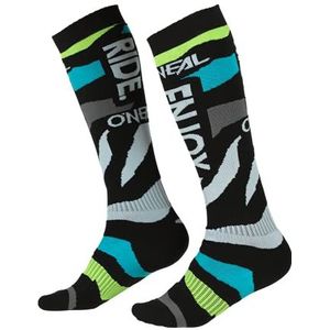 O'NEAL Heren Sock Pro MX Sox Camo, blauw/neon geel, One Size