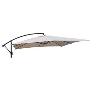 Megashopitalia Top vervangende hoes voor parasol, vierkant, 3 x 3 m, 8 stangen van polyester, beige