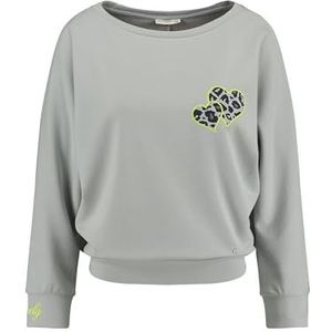 KEY LARGO WSW Leopard Round Sweatshirt voor dames, Zilver (1107), S