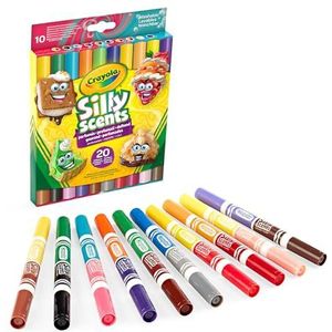 Crayola - Silly Scents, Uitwasbare Geurstiften Dubbele Maxi-punt, Verpakking van 10, 20 Kleuren en 20 Geuren, voor School en Vrije Tijd, vanaf 3 jaar, 58-8344