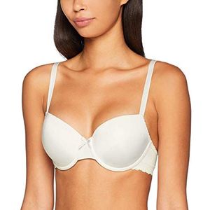 s.Oliver Damesbeha met gladde cup-cups en kanten afwerking, beige (Cream 1493), 90D