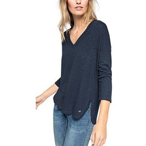 edc by ESPRIT Damesshirt met lange, blauw (navy 400), XS