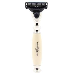 Edwin Jagger R357AMZ - Klassiek Scheermes - Vernikkeld - Mach 3 - Synthetisch Handvat