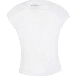 Diadora meisjes, team T-shirt wit, lichtgrijs, XXL bovenkleding
