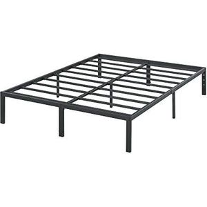 Olee sleep 35 cm stabiel stalen bed/stalen lattenrooster/anti-slip ondersteuning/matrasonderbouw/metalen bed/bedframe/bed / 90 x 200 cm/Twin/zwart/metaal