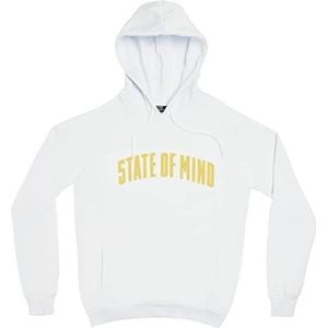 5tate of Mind College Hoodie sweatshirt met capuchon voor volwassenen, Wit, M