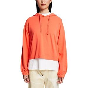 edc by ESPRIT Dames 043CC1J301 Sweatshirt, 870/CORAL ORANGE, XXL, 870/Coral Orange, XXL