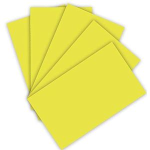 folia 6349 gekleurd papier 130 g/m², tekenpapier in limoen, DIN A3, 50 vellen, als basis voor talrijke knutselwerkzaamheden.