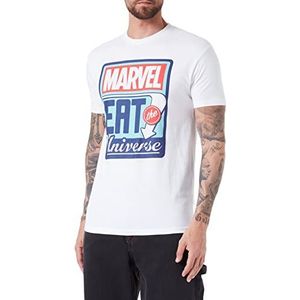 Marvel T-shirt heren, Wit, XS