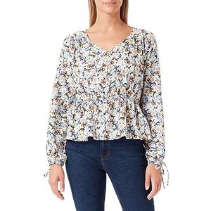 Sidona Damesblouse met bloemenprint 10130380, marine mint meerkleurig, S, Marine Mint meerkleurig, S