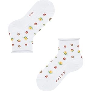 FALKE Uniseks-kind Korte sokken Dotted Flower K SSO Lyocell Dun gedessineerd 1 Paar, Wit (White 2000), 23-26
