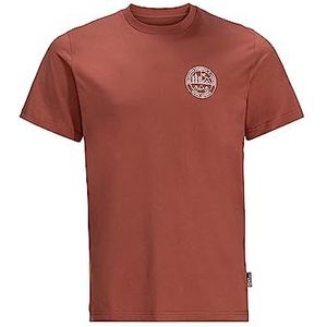 Jack Wolfskin Camp Fire T-shirt, rood, maat S heren, grijs, S