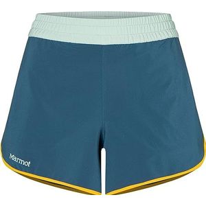 Marmot Dames Wm's Elda Short 4 inch, ademende functionele shorts, sneldrogende trainingsshorts met UV-bescherming, elastische bouldershorts, Dusty Teal/Multi, XL