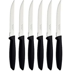 6 stuks fruit/tomatenmes set (zwart, puntig)