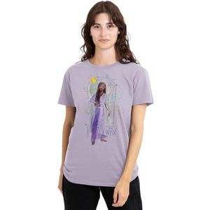 mandarin creative ltd Wish Starburst met Asha dames T-shirt, lavendar, XX-Large, Lavendel, XXL