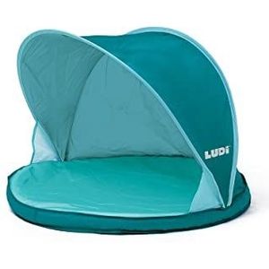 LUDI - Abribaby blauw – tent tegen uv-stralen – beschermt tegen wind en zon – bescherming tegen huis en kinderbadje – vanaf de geboorte