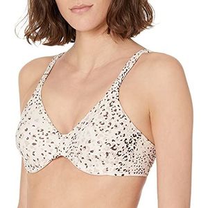 Bali Dames Passion for Comfort Underwire Bra T-Shirt BH, Zandschaal met dierenpatroon, 80B