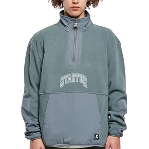 STARTER BLACK LABEL Heren Starter Thunder Polar Fleece Halfzip sweatshirt, Heavymetal, M, Heavymetal, M