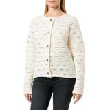 faina Gebreid vest  zilver / wit