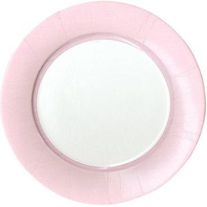 Onderhoudend met Caspari Linnen Petal Dinner Papieren Plates, Pack van 8, Roze, 25,4 x 3 x 25,4 cm