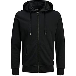 JACK & JONES Cardigan sweater heren Jjebasic Sweat Zip Hood Noos, zwart/fit: groen, L