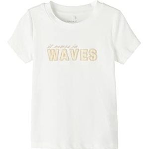 NAME IT Girl's NMFFLEUR SS TOP T-shirt, Bright White, 92, wit (bright white), 92 cm