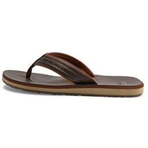 Quiksilver Carver Nubuck-sandalen voor heren, teensandalen, bruin (Demitasse-Solid Ctk0), 46 EU