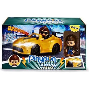 Pinypon Action 700015150 Super auto met de figuur van een spion en accessoires, voor kinderen en meisjes van 4 tot 8 jaar, veelkleurig, one size