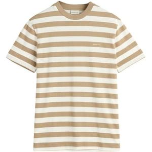 Stripe SS T-shirt, dried kaki, L