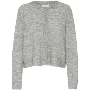 Part Two - LinikaPW - Cardigan - Grijs - Katoen - Lange Mouwen