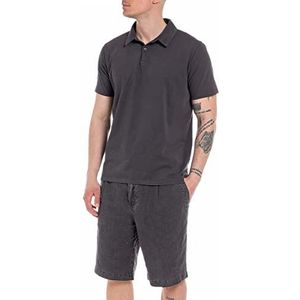 Replay Heren M6454 Polo Shirt 391 Dark Grey, S, 391 donkergrijs, S