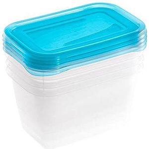 Keeeper Fredo Fresh - Vershouddoos / Vershouddozen - Transparent /blauw - Set van 4st.- 0.75 L