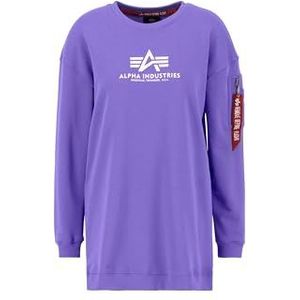 Alpha Industries Basis Lang OS Sweatshirt voor Dames Electric Violet