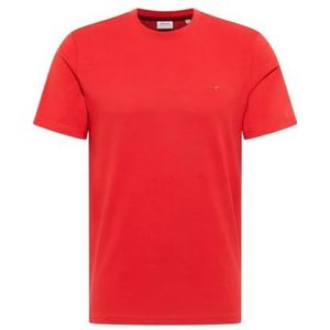 MUSTANG - Austin - Shirt met Korte Mouwen - Rood - Regular Fit - 100% Katoen