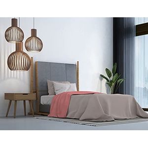 Beddengoedset trendy chic, koraal, Frans bed