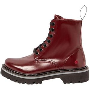 Artunisex. 111661467003_008 Leren enkellaarsjes 1166 Marina bordeaux (36), Leer, Plat, Veters, Casual