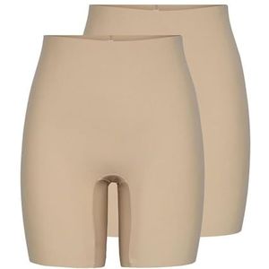 PIECES Damesshorts, Nude/Pack: 2-pack, S/M