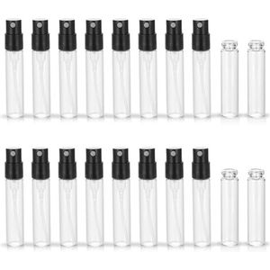 ZbFwmx 50 Pack set Parfum Buis Spray Fles 1.8ml 2.5ml Mini Glazen Flesjes Cosmetische Sample Fles Travel Pack Parfum Fles Draagbare Test, 50Pack-2.5ML,