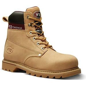 V12 Boulder Honey Nubuck Safety Boot, 10 UK 44 EU, Goud (Honey Nubuck)