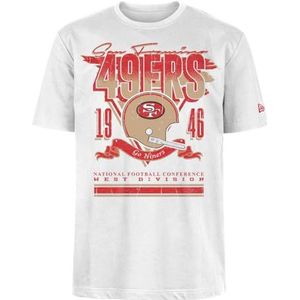 SAN FRANCISCO 49ERS New Era Cap NFL Oversized T-shirt Screent Print Distressed Team Graphic Wit Unisex