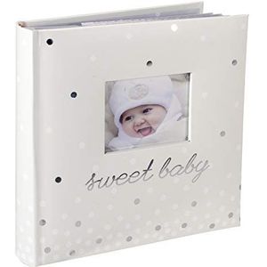 Malden International Designs Sweet Baby Wit Foto Opening Cover Fotoalbum, 160-4x6, Wit