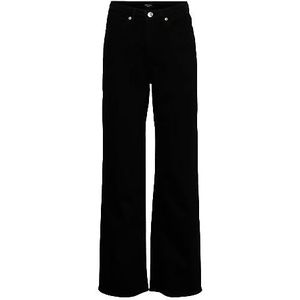 VERO MODA Dames VMTESSA HR Straight RA118 GA NOOS jeans, zwart, 28/32, Schwarz, 28W x 32L