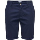 ONSPETER Dobby 0058 Shorts NOOS, donkermarineblauw/detail: mediveal blue, XL