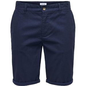 ONSPETER Dobby 0058 Shorts NOOS, donkermarineblauw/detail: mediveal blue, L