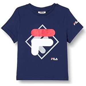 FILA Unisex Kids SHENZEN Graphic Logo T-Shirt, Medieval Blue, 122/128, medieval blue, 122/128 cm