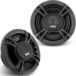 Pyle Auto Luidsprekerset - 3 Weg Universele Auto Speakers - Triaxiale Luidsprekers - Snelle Vervangcomponent Speaker - Geschikt voor Deur en Zijpaneel Montage - 300 W - Zwart