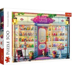 Trefl Puzzel, De Snoepwinkel, 500 stukjes, Premium kwaliteit, voor volwassenen en kinderen vanaf 10 jaar