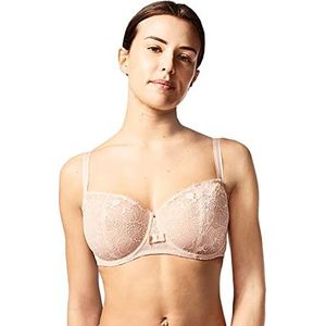 Chantelle Dames Day to Night Lace Unlined Demi Bra halve cup beha, Nude-rouge, 75C